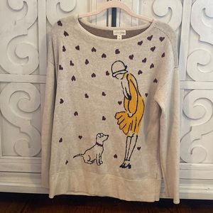 Dog and Girl Sweater